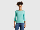 Basic Boat Neck T-Shirt - Green
