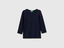 3/4 Sleeve Boat Neck T-Shirt - Navy