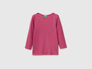 3/4 Sleeve Boat Neck T-Shirt - Plum
