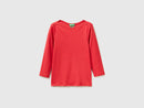 3/4 Sleeve Boat Neck T-Shirt - Strawberry