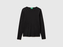 Slim Fit Long Sleeve T-Shirt - Black