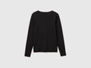 Slim Fit Long Sleeve T-Shirt - Black