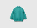 Boys Logo Zip Top Sweatshirt - Green