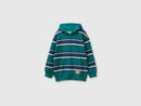 Boys Striped Oversize Hoodie - Teal