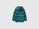 Boys Striped Oversize Hoodie - Teal