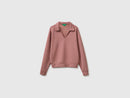 Polo Collar Sweatshirt - Clay