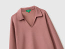 Polo Collar Sweatshirt - Clay