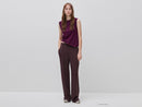 Elastic Waist Comfort Trouser - Dark Brown