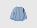 Unisex Appilque Sweatshirt - Blue