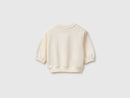 Unisex Appilque Sweatshirt - Cream