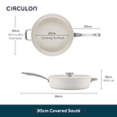 Halo LaserDefense Non-Stick Ceramic Sauté Pan & Lid - 30cm/4.7 Litre