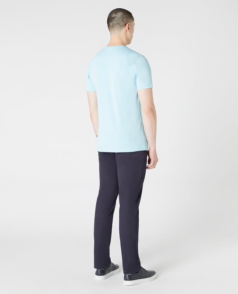 Plain Branded T-Shirt - Light Blue