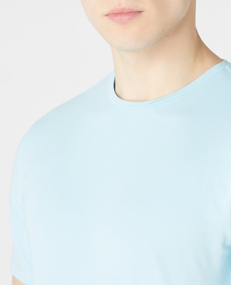 Plain Branded T-Shirt - Light Blue