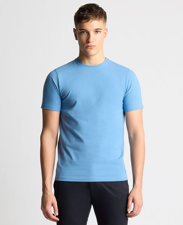 Plain Branded T-Shirt - Riviera Blue