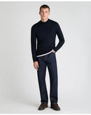 Mock Neck Jumper - Navy2