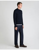 Mock Neck Jumper - Navy2