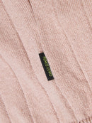 Short Sleeve Knit Polo Shirt - Light Pink