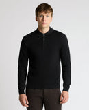 Button Neck Jumper - Black