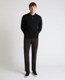 Button Neck Jumper - Black
