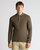 Button Neck Jumper - Brown Grey
