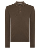 Button Neck Jumper - Brown Grey
