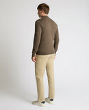 Button Neck Jumper - Brown Grey