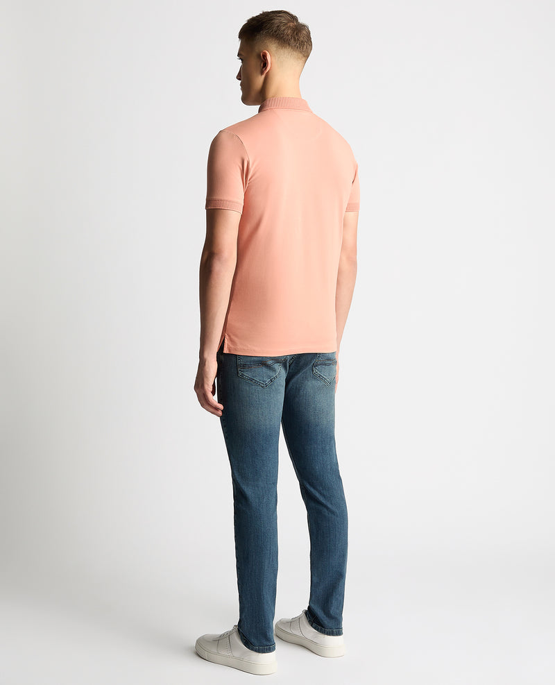 Short Sleeve Polo - Mid Pink