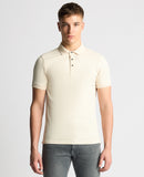 Short Sleeve Polo Shirt- Cream