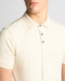 Short Sleeve Polo Shirt- Cream
