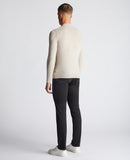 Long Sleeve Knit Polo - Stone