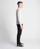 Long Sleeve Knitted Polo - Light Grey