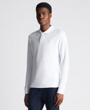 Long Sleeve Polo Shirt - White