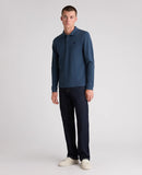 Long Sleeve Polo Shirt - Dark Turquoise