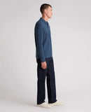 Long Sleeve Polo Shirt - Dark Turquoise