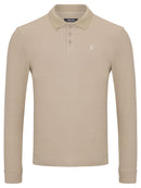 Long Sleeve Polo Shirt - Oatmeal