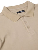 Long Sleeve Polo Shirt - Oatmeal