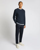 Round Neck Jumper - Slate Blue