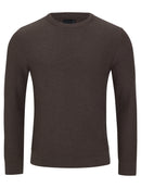 Round Neck Jumper - Brown Grey