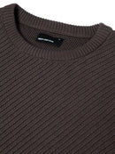 Round Neck Jumper - Brown Grey