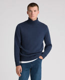 Roll Neck Jumper - Slate Blue