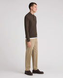 Long Sleeve Polo Shirt - Dark Chocolate