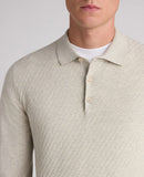 Long Sleeve Polo Shirt - Cream
