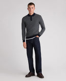 Long Sleeve Polo Shirt - Slate Blue