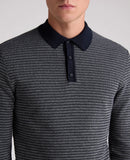 Long Sleeve Polo Shirt - Slate Blue