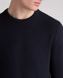 Round Neck Jumper - Navy