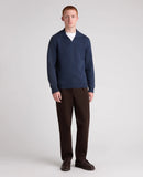 V-Neck Jumper - Slate Blue