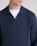 V-Neck Jumper - Slate Blue