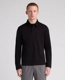 Long Sleeve Polo Shirt - Black