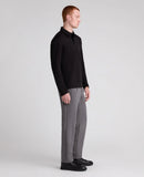 Long Sleeve Polo Shirt - Black