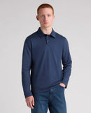 Long Sleeve Polo Shirt - Dark Blue